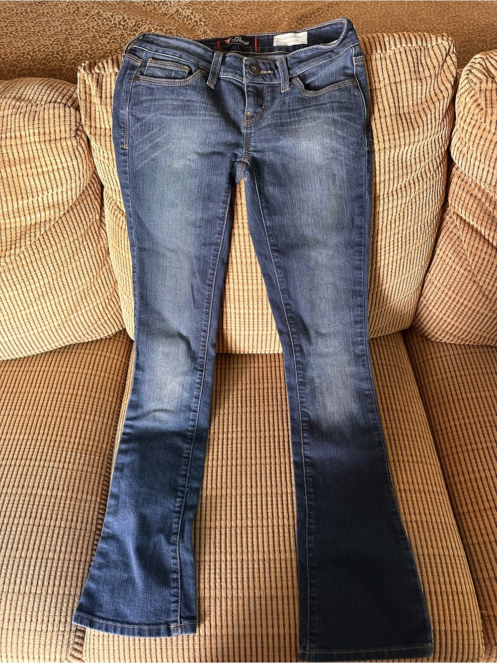 Guess Blue Flare Jeans - Faded Indigo Wash